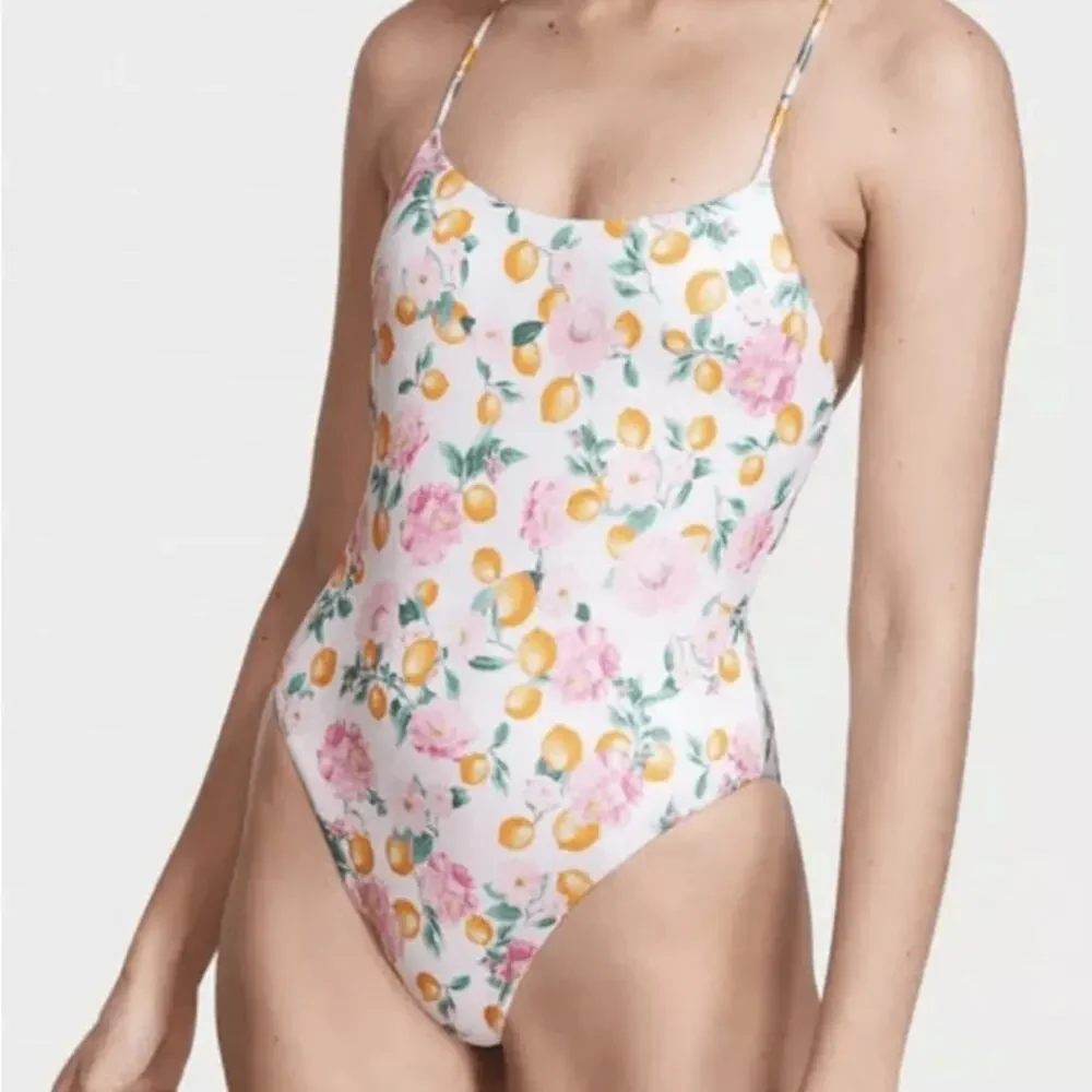 Victoria’s Secret VS Swim Essential Scoop One-Piece Swimsuit citrus print large